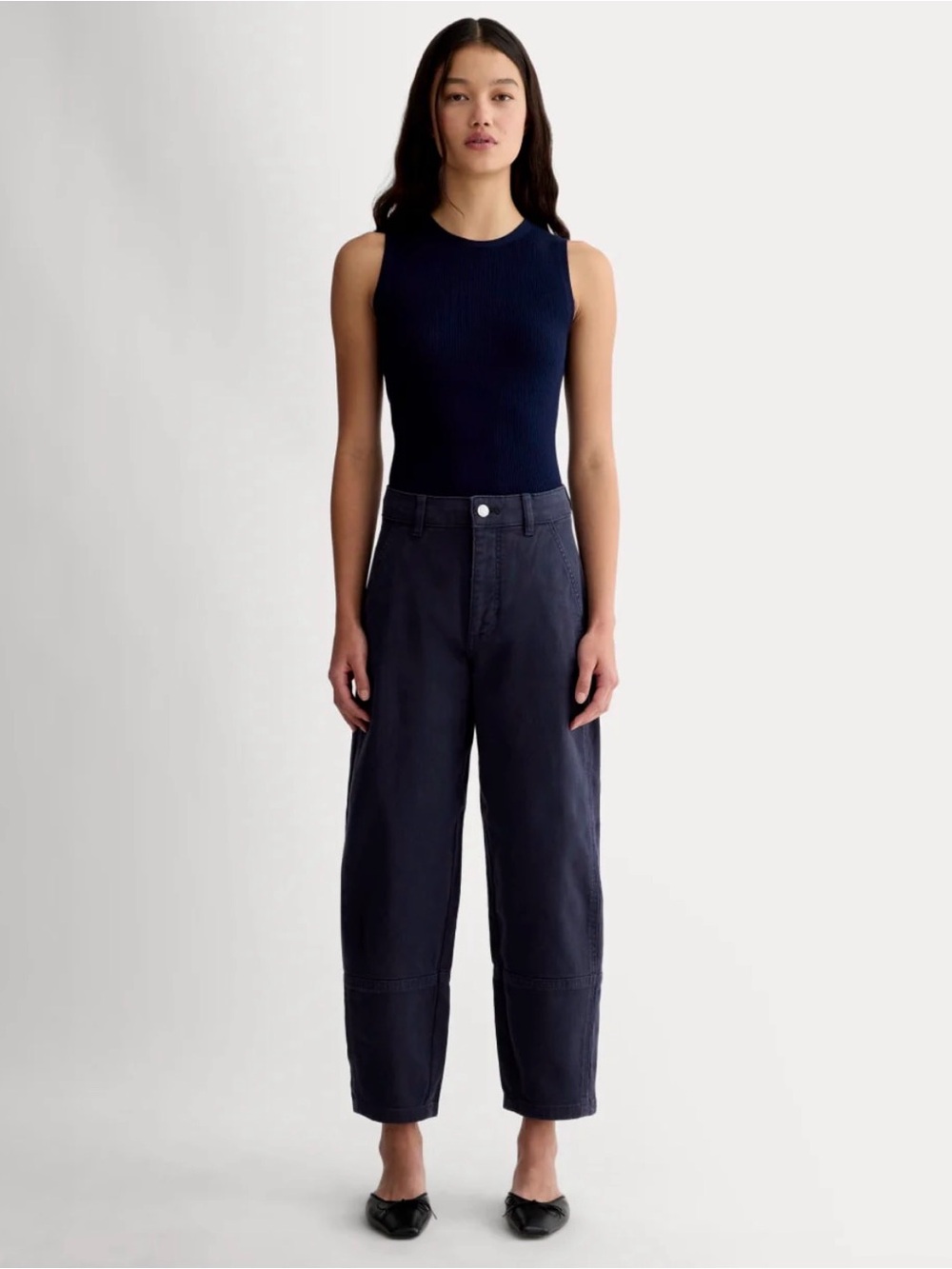 Everlane Navy Utility Barrel Pant